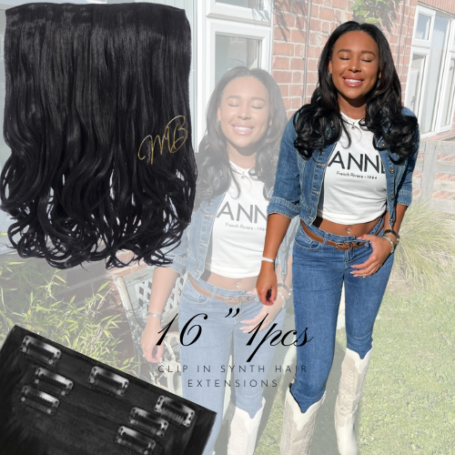 Masikaboutique 16" Curly Clip In Extensions